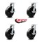 Service Caster 10 Inch Extra Heavy Duty Phenolic Wheel Swivel Caster Set with Brakes SCC, 4PK SCC-KP92S1030-PHR-SLB-4 - alternate 2